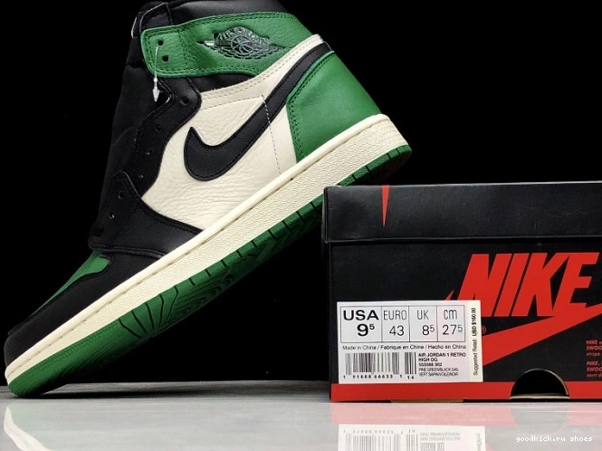 Pine Jordan OG Sail-Black 1 High Air NRG 555088-302 Green 0731